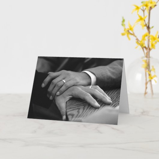 彼のおよび彼の結婚指輪 カード (黄色い花)