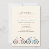 彼のおよび彼女の物をブライダルシャワー自転車に乗ります 招待状 (正面)