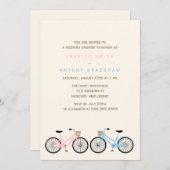 彼のおよび彼女の物をブライダルシャワー自転車に乗ります 招待状 (正面/裏面)