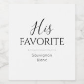 彼のお気に入りの新郎のワお気に入りのイン結婚ズ ワインラベル (シングルラベル)