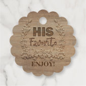 彼のお気に入りの木素朴材 フェイバータグ (裏面)