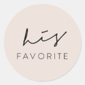 彼のお気に入りの歓迎結婚バッグはステッカー ラウンドシール (正面)