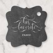 彼のお気に入りの歓迎結婚メッセージカード フェイバータグ (裏面)