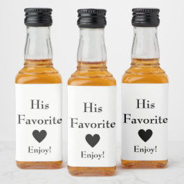 彼のお気に入りの結婚式の引き出物 リキュールボトルラベル