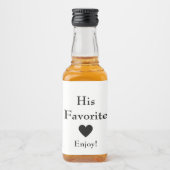 彼のお気に入りの結婚式の引き出物 リキュールボトルラベル (正面)