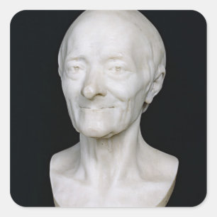 彼のかつらのないVoltaire、1778年のバスト スクエアシール