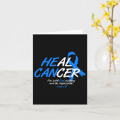 彼のがんを癒すことが出来る 小脳失調症の認識月間 ギフト ブルー カード (黄色い花)