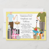 彼のそして彼女の物ウェディングシャワーの招待状 招待状 (正面)