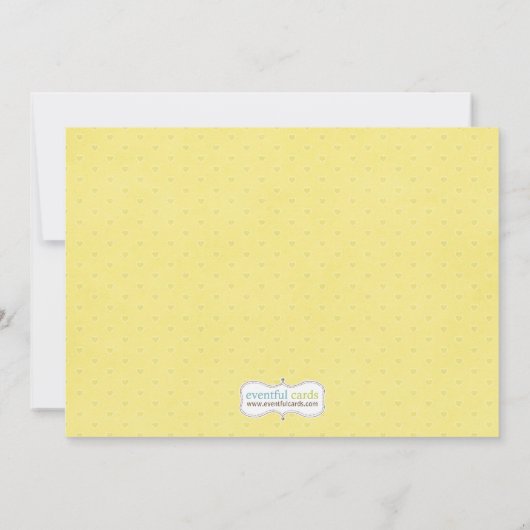 彼のそして彼女の物ウェディングシャワーの招待状 招待状 (裏面)