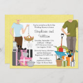 彼のそして彼女の物ウェディングシャワーの招待状 招待状 (正面/裏面)