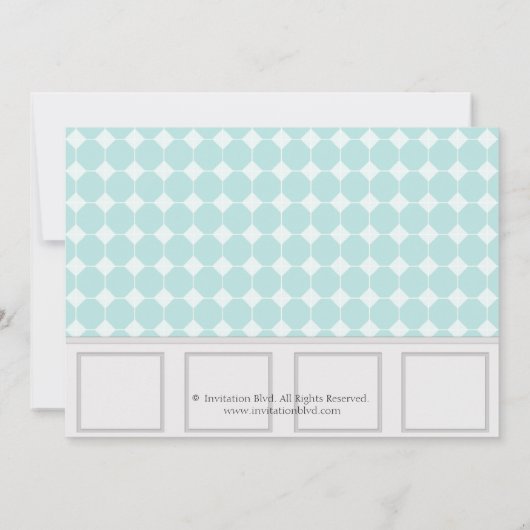 彼のそして彼女の物タオルのモダンなカップルのシャワー 招待状 (裏面)