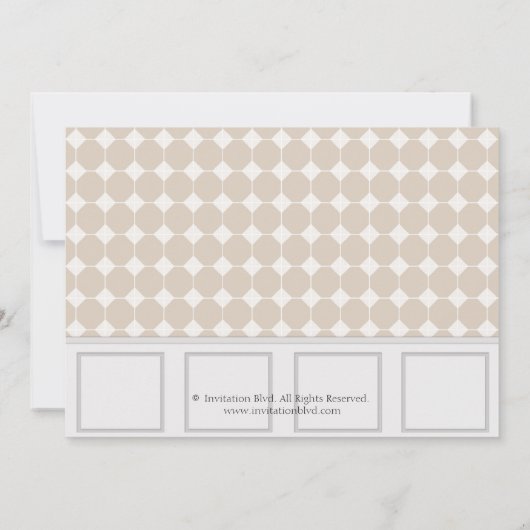 彼のそして彼女の物タオルのモダンなカップルのシャワー 招待状 (裏面)