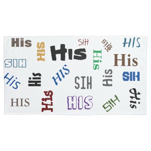 彼のそして彼女の物枕カバー 枕カバー (正面左)