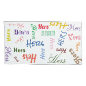 彼のそして彼女の物枕カバー 枕カバー (裏面-右)