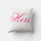 彼のそして彼女の物装飾用クッション クッション (裏面)