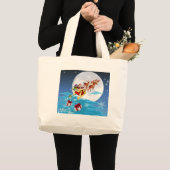 彼のそりのサンタ ラージトートバッグ (正面(商品))