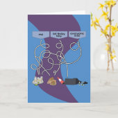 彼のためにおもしろい飲パズルアウト誕生日カード カード (黄色い花)