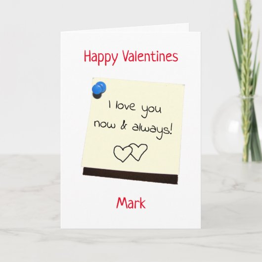 彼のためにそれを投稿ラブノートvalentinesカード シーズンカード (正面)