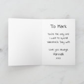 彼のためにそれを投稿ラブノートvalentinesカード シーズンカード (内部)