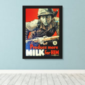 彼のためにもっとミルクを作る キャンバスプリント (インサイチュ (ウッドフロア))