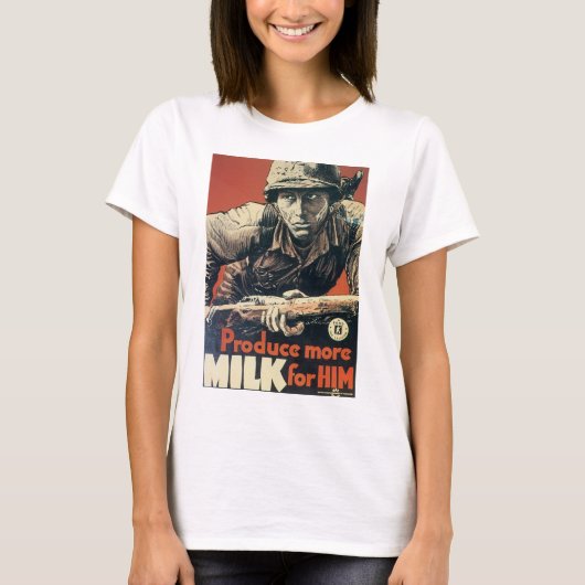 彼のためにもっとミルクを作る Tシャツ (正面)