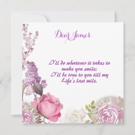 彼のためにカスタムSweetheart Valentinesヴィンテージバラ シーズンカード