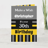 彼のためにグレー特別な30th誕生日を追加する カード (正面)