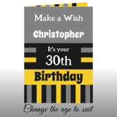 彼のためにグレー特別な30th誕生日を追加する カード