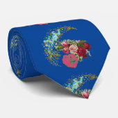 彼のためにダークブルー素朴バラバレンタインフローラおもしろい ネクタイ (ロール)