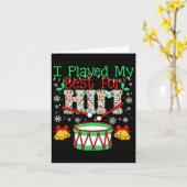 彼のためにベストを尽くした リトルドラマーボーイ クリスマス カード (黄色い花)