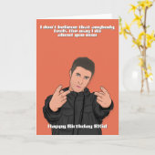 彼のためにライおもしろいム誕生日カード カード (黄色い花)