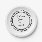 彼のためにロマンチック、彼女、私はあなたを愛している ペーパープレート (正面)