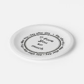 彼のためにロマンチック、彼女、私はあなたを愛している ペーパープレート (アングル)