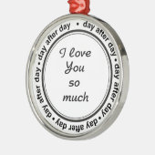彼のためにロマンチック、彼女、私はあなたを愛している メタルオーナメント (左)