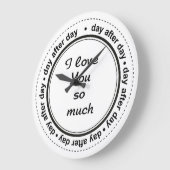 彼のためにロマンチック、彼女、私はあなたを愛している ラージ壁時計 (傾斜)