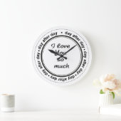彼のためにロマンチック、彼女、私はあなたを愛している ラージ壁時計 (ホーム)