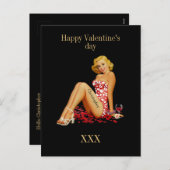 彼のためにヴァレンティネスカスタムモノグラムのロマンチックな愛 シーズンポストカード (正面/裏面)