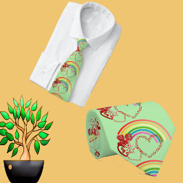 彼のために可愛い素朴バラハートバレンタイン ネクタイ