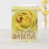 彼のために愛テーマ黄色のバラの花びらアップ近く カード (黄色い花)