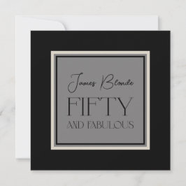 彼のために洗練された50と素晴らしいパーティー 招待状