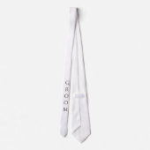 彼のために白モダンタイポグラフィをグルーミング ネクタイ (裏面)