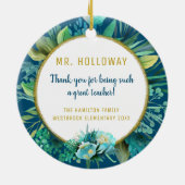 彼のために私の先生お気に入りのクリスマスプレゼント セラミックオーナメント (裏面)