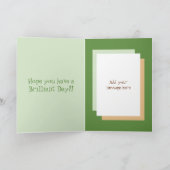 彼のために緑と茶色の40歳の誕生日 カード (内部)