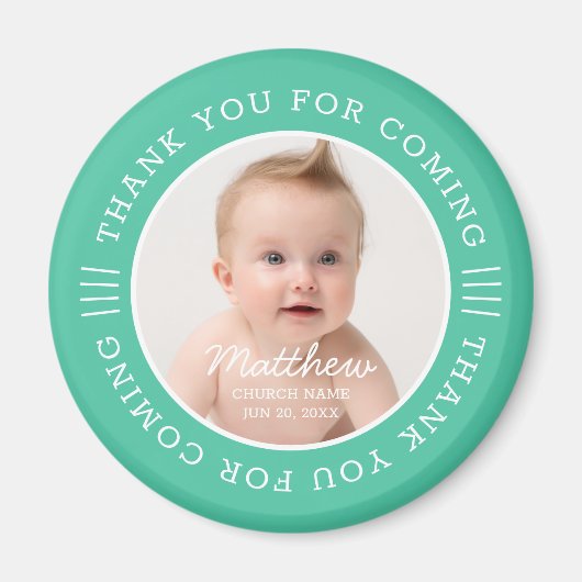 彼のために聖なるバプテスマは来の写真に感謝 マグネット (正面)