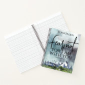彼のために聖書の詩の水色の自然を恐れない ノートブック (内部)