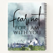 彼のために聖書の詩の水色の自然を恐れない ノートブック (裏面)