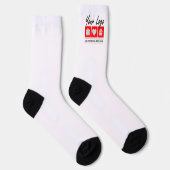 彼のために誕生日プレゼント男性のためのパーソナライズされた贈り物 ソックス (右)