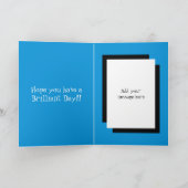 彼のために青と黒の30歳の誕生日 カード (内部)