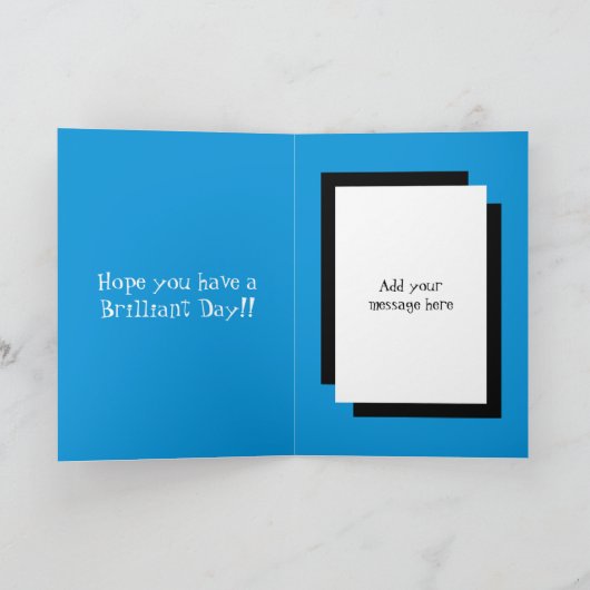 彼のために青と黒の30歳の誕生日 カード (内部)