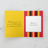 彼のために黄色の特別な18歳の誕生日を追加する カード (内部)